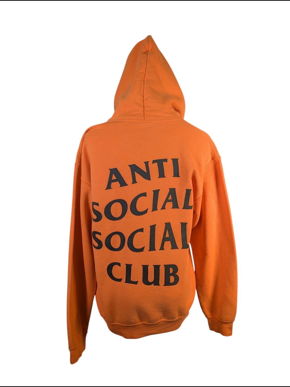 ANTI SOCIAL SOCIAL CLUB NEON ORANGE PULLOVER HOODIE SIZE SMALL - Picture 2 of 2